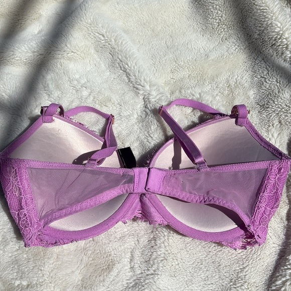 Victoria’s Secret Very Sexy Push-Up Bra 32D | Lace Lingerie Lilac Purple - Picture 5 of 9